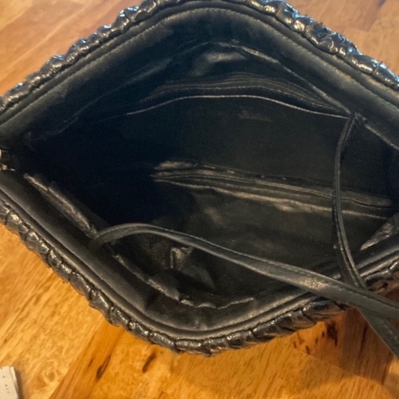 Varon Snakeskin Vintage Crossbody/Clutch Bag Black - Picture 9 of 11